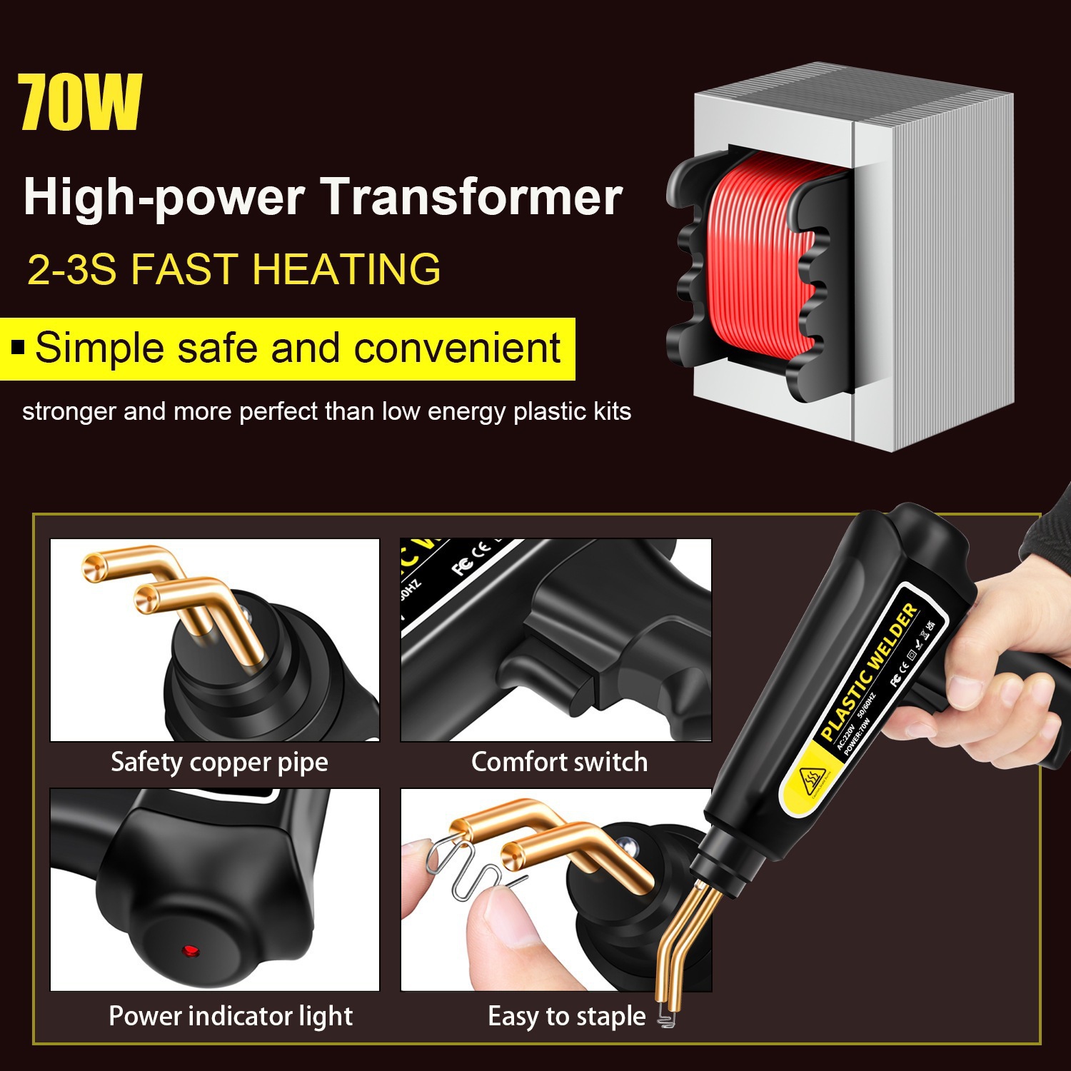 طقم لحام بلاستيك 70 واط، مسدس  - مراجعة Tools For Welding Workshop وسعره