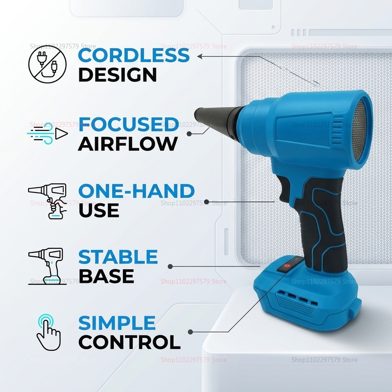 منفاخ هواء كهربائي لاسلكي بدون - مراجعة Workshop Cleaning Tools وسعره